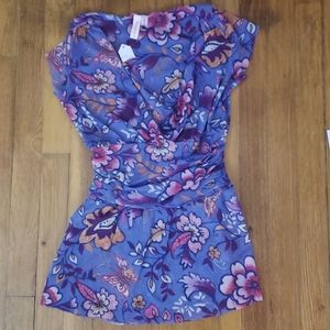 Brand NWT Faux wrap top By Sweet Pea size Medium